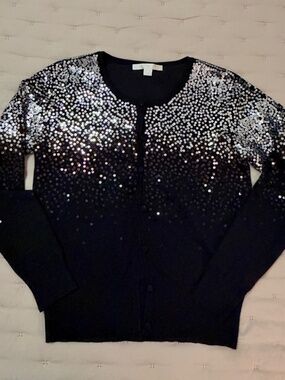 Ombre Sequin Cardigan by Boston Proper
